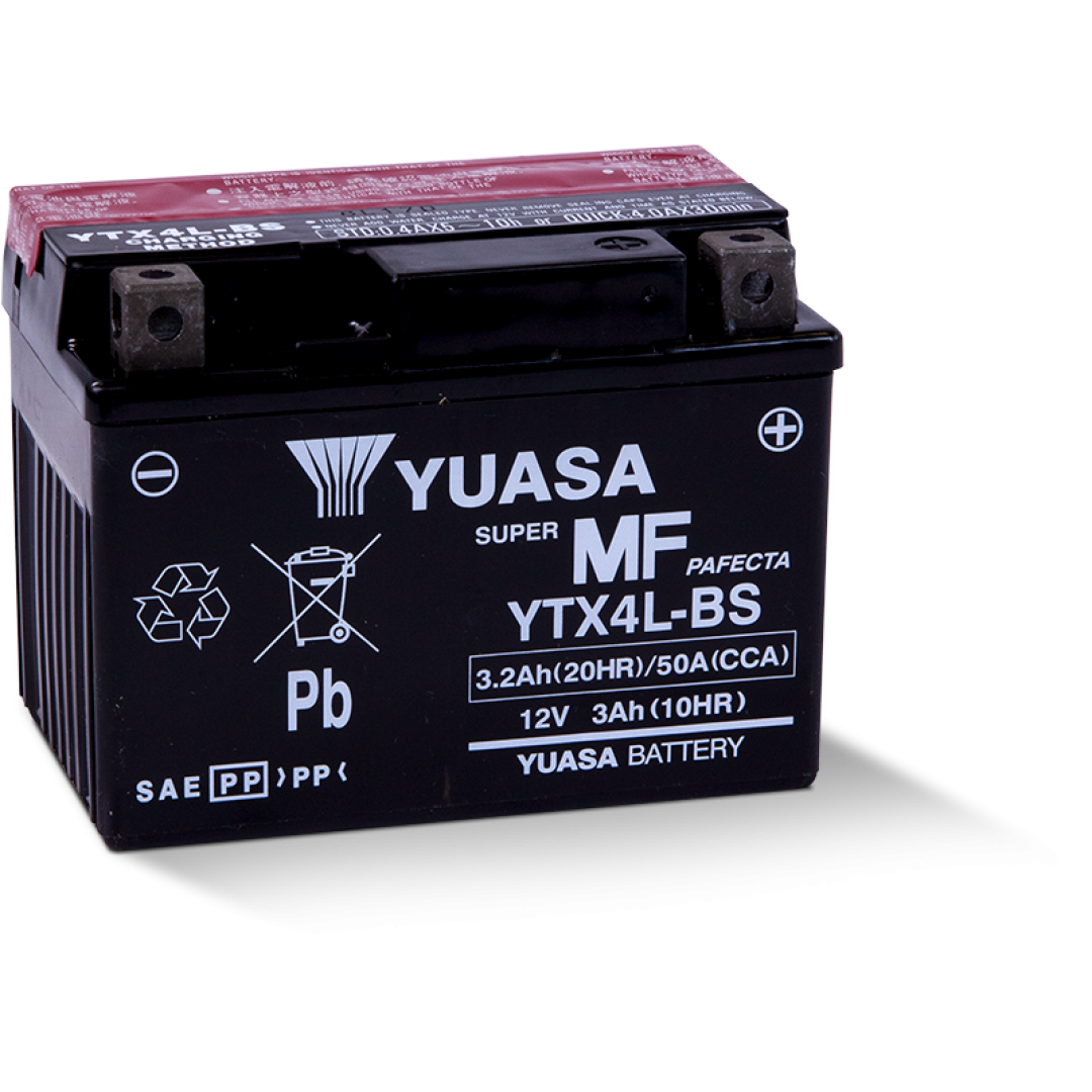 Yuasa YTX4L-BS 12V3,2 AH Bakımsız Motosiklet ve ATV Aküsü