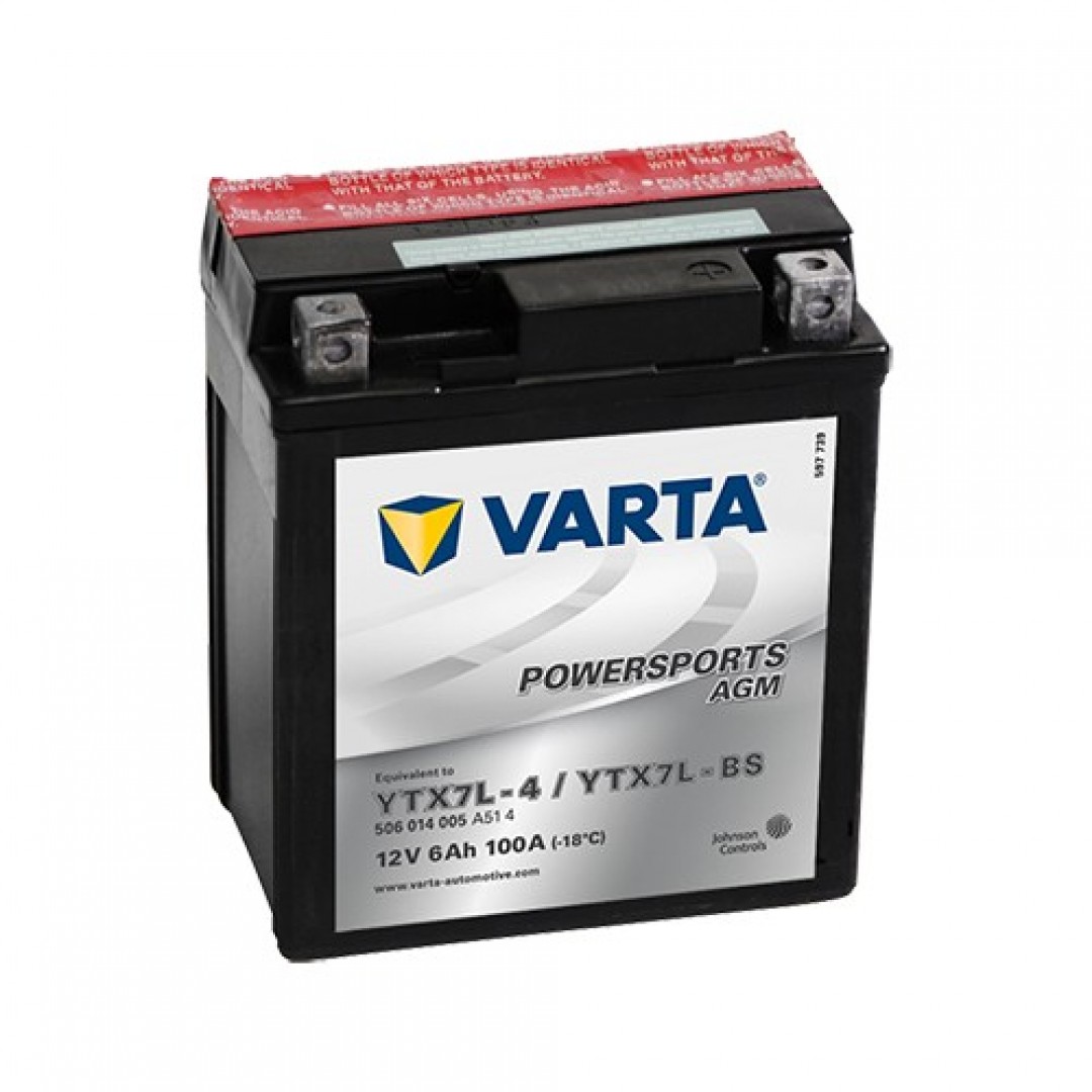 Varta YTX7L-BS 12V6AH Bakımsız AGM Motosiklet Aküsü