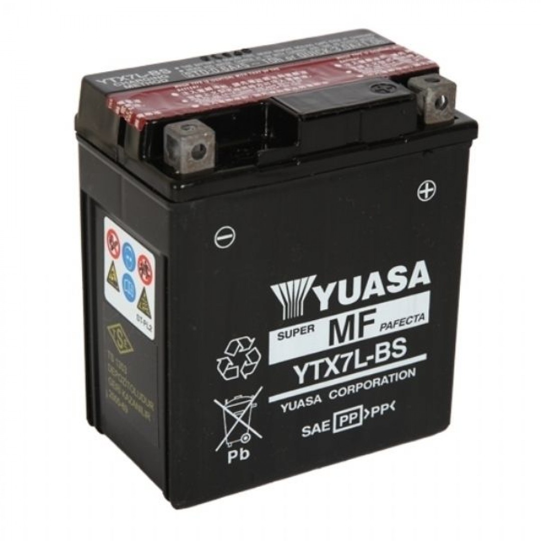 Yuasa YTX7L-BS 12V6AH Bakımsız Motosiklet Aküsü