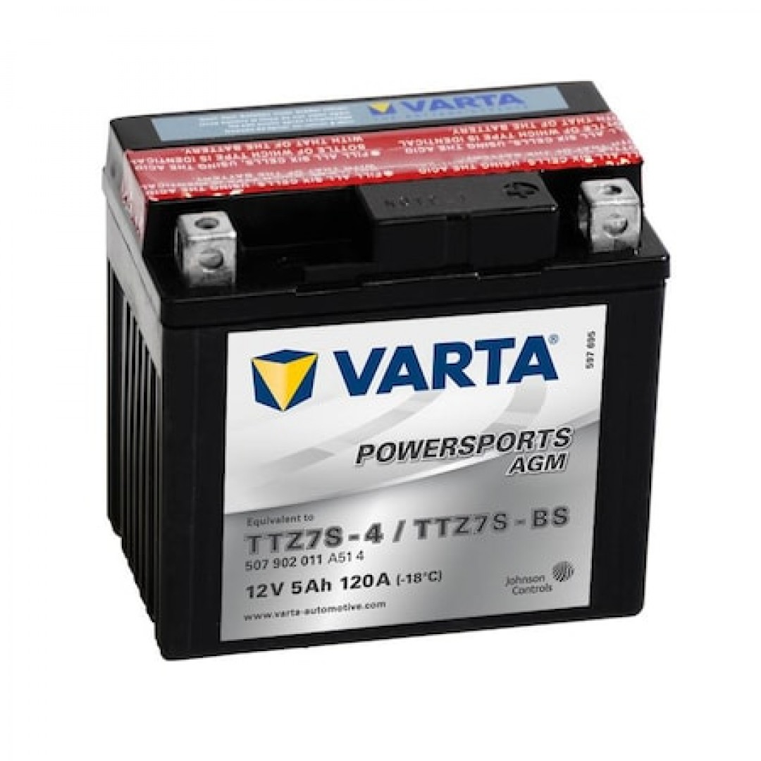 Varta TTZ7S-BS 12V5AH Bakımsız Motosiklet ve ATV Aküsü