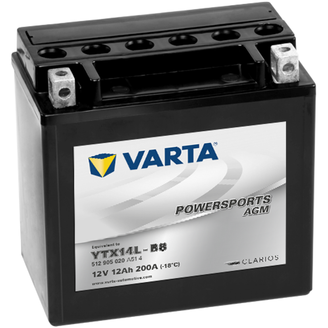 Varta YTX14L-BS 12V12AH AGM Motosiklet Aküsü