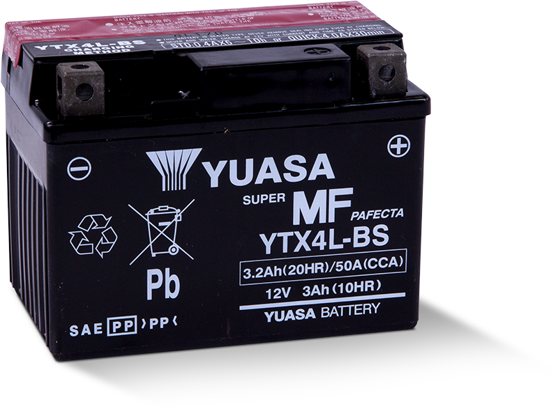 Kawasaki KLX110/L Akü (2003 - 2019) Yuasa YTX4L-BS 12V3,2 AH