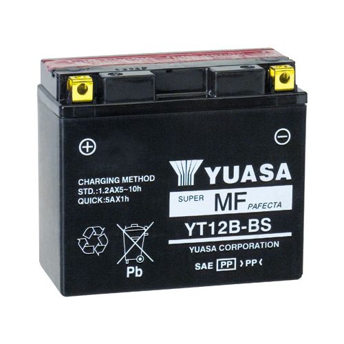 Yuasa YT12B-BS 12V10 AH Bakımsız Motosiklet ve ATV Aküsü