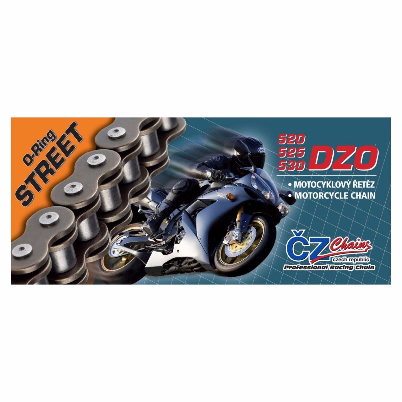CZ 525 DZO-108L O-Ring Motosiklet Zincir 108 Bakla