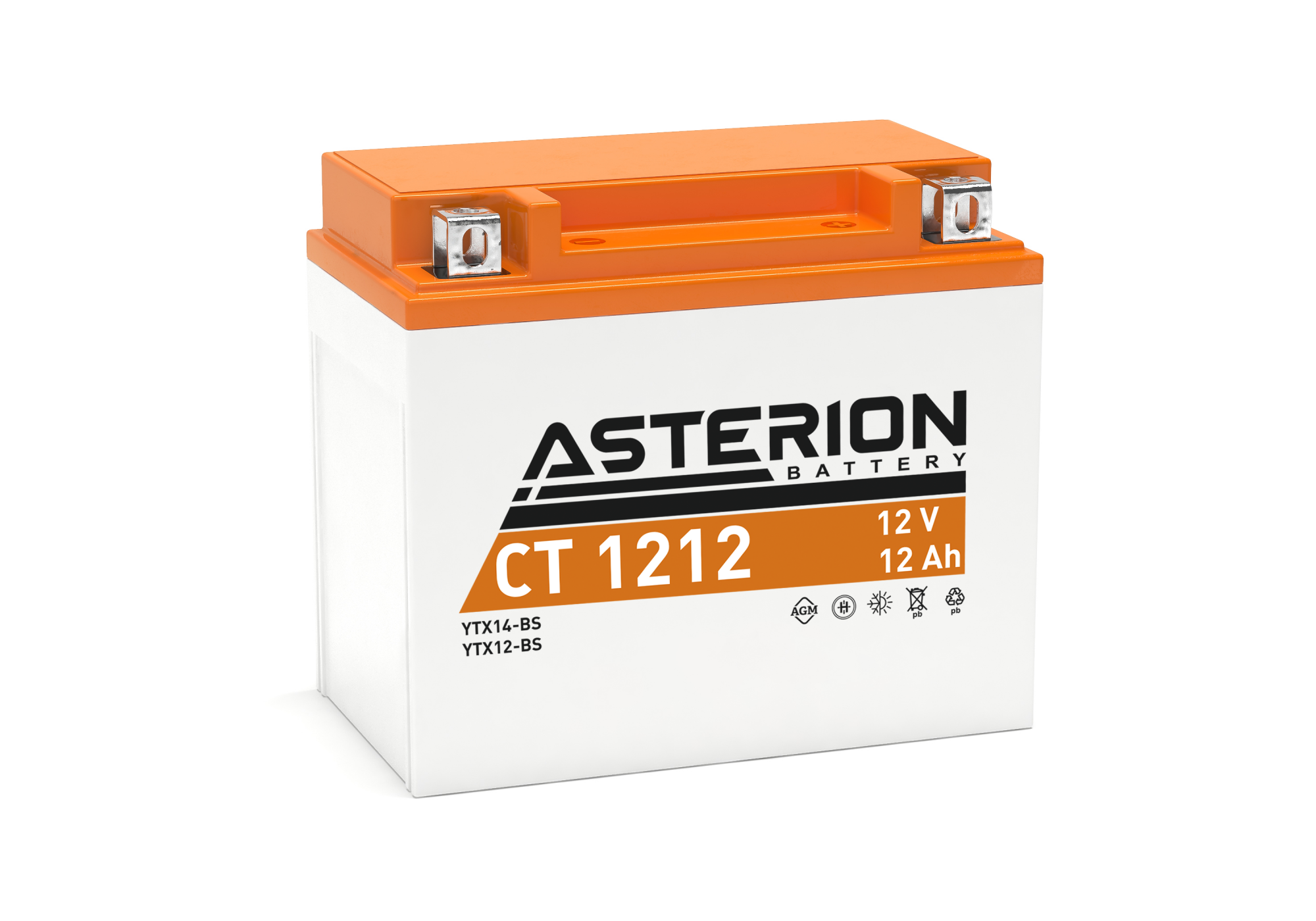 Asterion YTX14-BS 12v12Ah 180 CCA AGM Motosiklet Aküsü (CT1212)