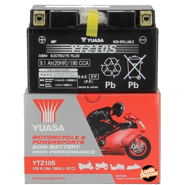 Honda CB500 Akü (2013-2018) Yuasa YTZ10S 12V8.6 Ah