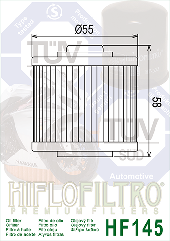 Hiflo HF-145 Yağ Filtresi YAMAHA Bazı Modelleri