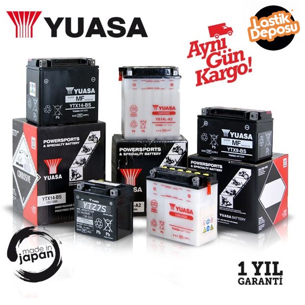 Suzuki VL800 Intruder/Volusia/Boulevard (2001 - 2005) Yuasa YTX12-BS 12V10 AH Bakımlı AGM