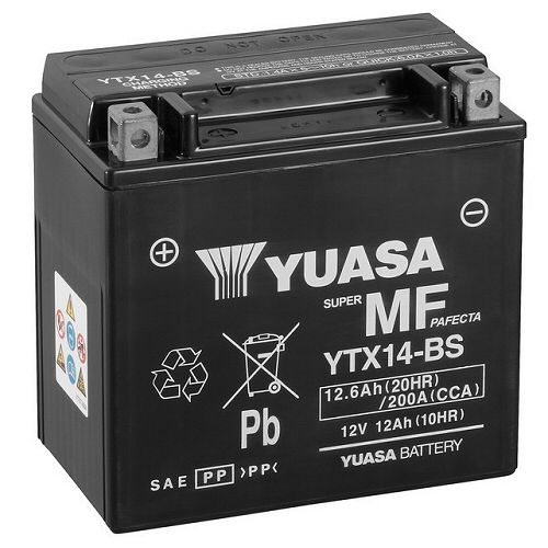 BMW R1200R Classic Akü (2009 - 2011) Yuasa YTX14-BS 12V12AH
