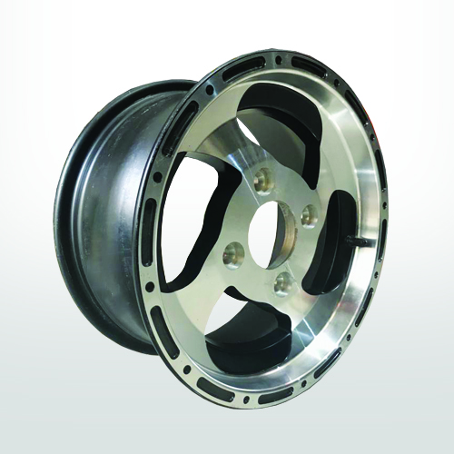 LD Jant 12 inç Black-Silver ATV Jant Takımı
