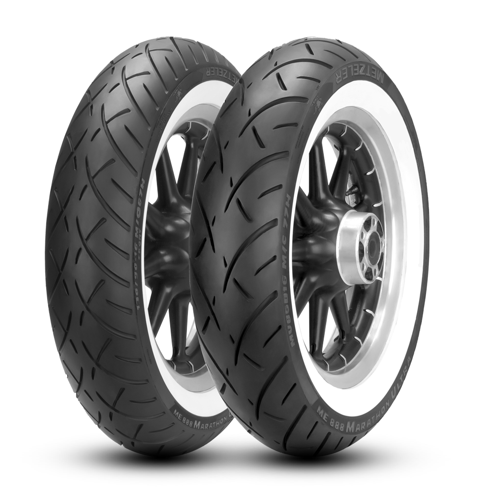 Metzeler Set 130/80B17 65H WW ve 180/65B16RF 81H ME888 WW Beyaz Yanaklı