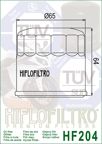 Hiflo HF-204 Yağ Filtresi HONDA Bazı Modelleri HF204