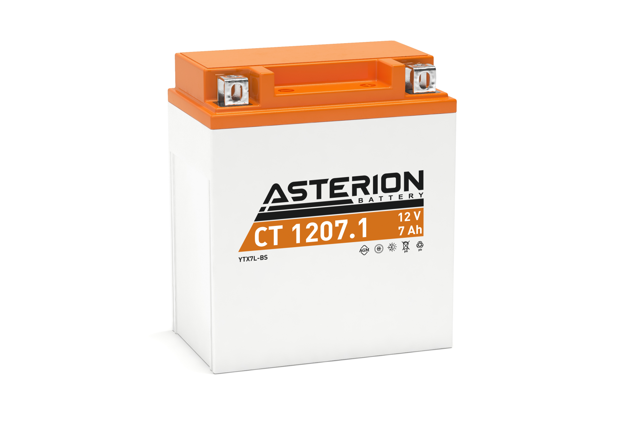 Asterion CT1207.1 12v7Ah 100 CCA AGM Motosiklet Aküsü