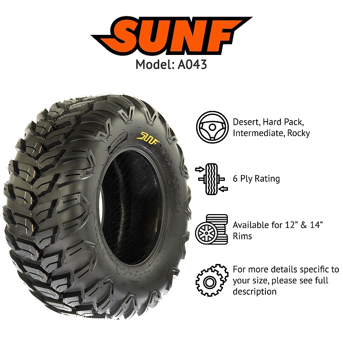 SunF 26x11R12 A043 All Trail 6PR Atv-Utv Arka Lastik