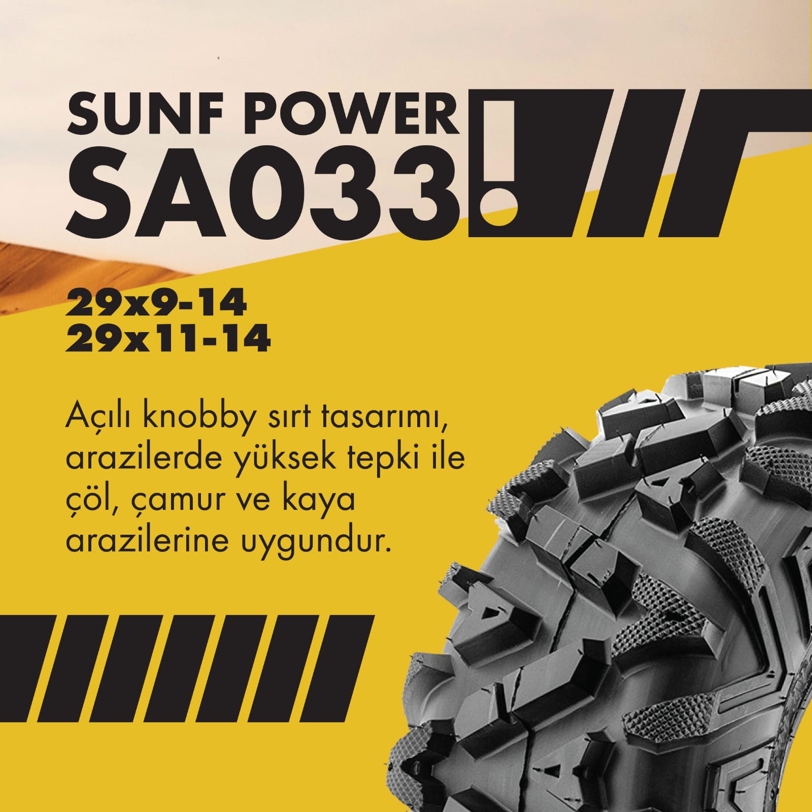 SunF 29x11-14 A033 Power 6PR Atv-Utv Arka Lastik