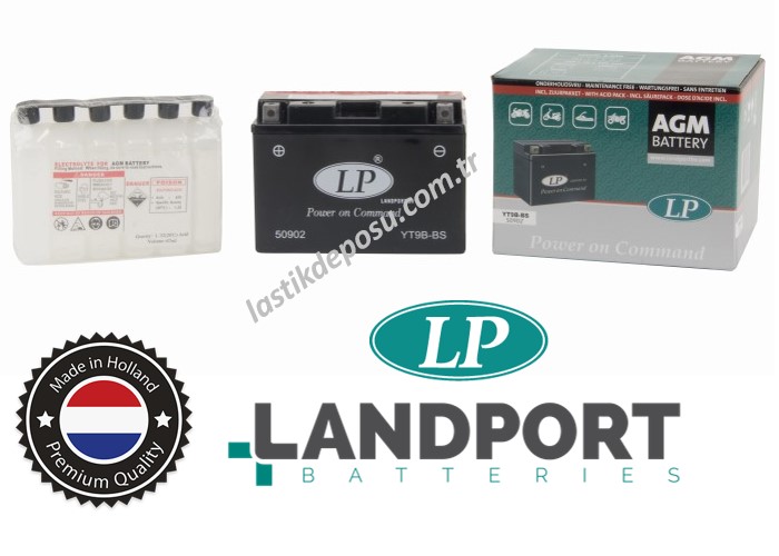 LP YT9B-BS 12V8AH Bakımsız AGM Motosiklet Aküsü