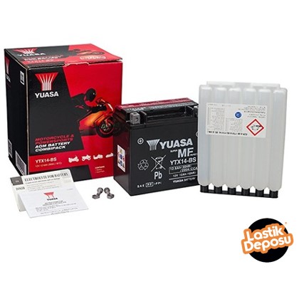BMW R1200R Classic Akü (2009 - 2011) Yuasa YTX14-BS 12V12AH