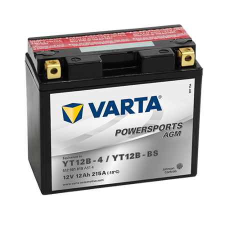Yamaha XVS650 V-Star (Tümü) Varta YT12B-BS 12V12AH Bakımsız AGM Motosiklet Aküsü