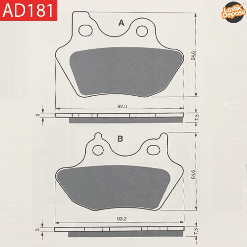 HARLEY DAVIDSON FXDX 1450 Fren Balatası Ön Arka Goldfren AD-181