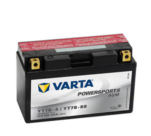 Varta YT7B-BS 12V7AH Bakımsız AGM Motosiklet Aküsü