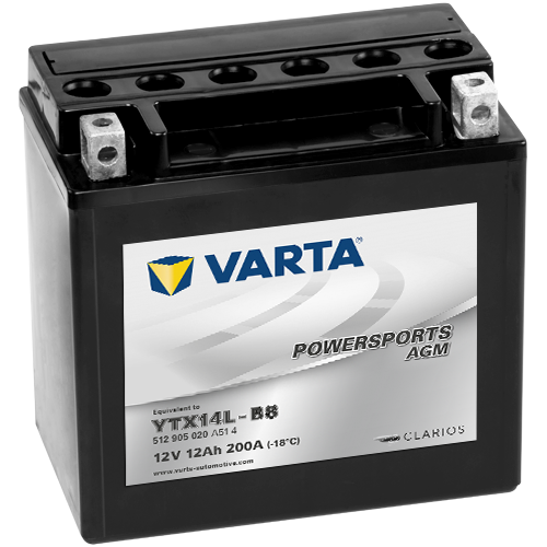 Varta YTX14L-BS 12V12AH AGM Motosiklet Aküsü