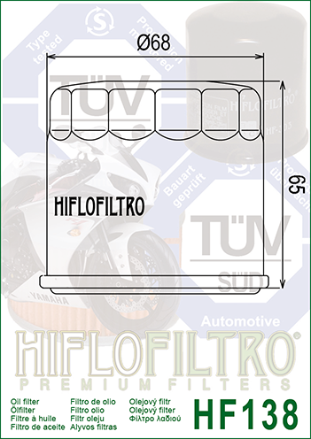 Hiflo HF-138 Yağ Filtresi SUZUKI Bazı Modelleri