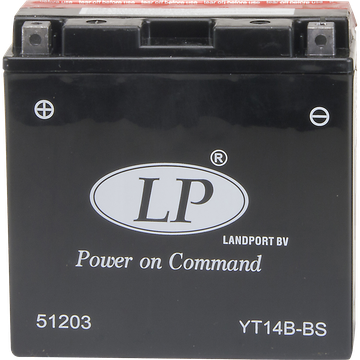 LP YT14B-BS 12V12AH Bakımsız AGM Motosiklet Aküsü
