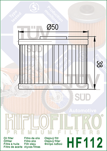 Hiflo HF-112 Yağ Filtresi KAWASAKİ Bazı Modelleri