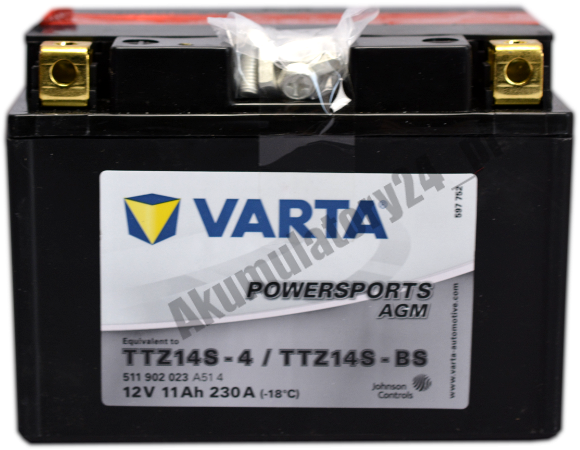 Varta TTZ14S-BS 12V11AH Bakımsız AGM Motosiklet Aküsü